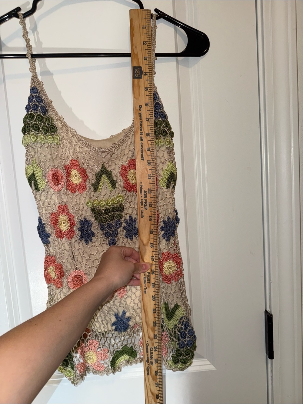 Very Vera | Vintage Crochet Floral Camisole Tank Top Multicolor Boho | Size S - Picture 10 of 11